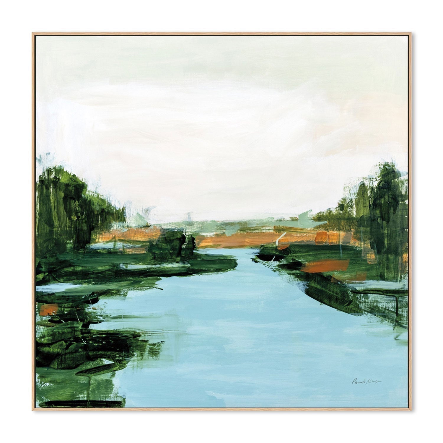 wall-art-print-canvas-poster-framed-River Flowing Through-by-Pamela Munger-Gioia Wall Art