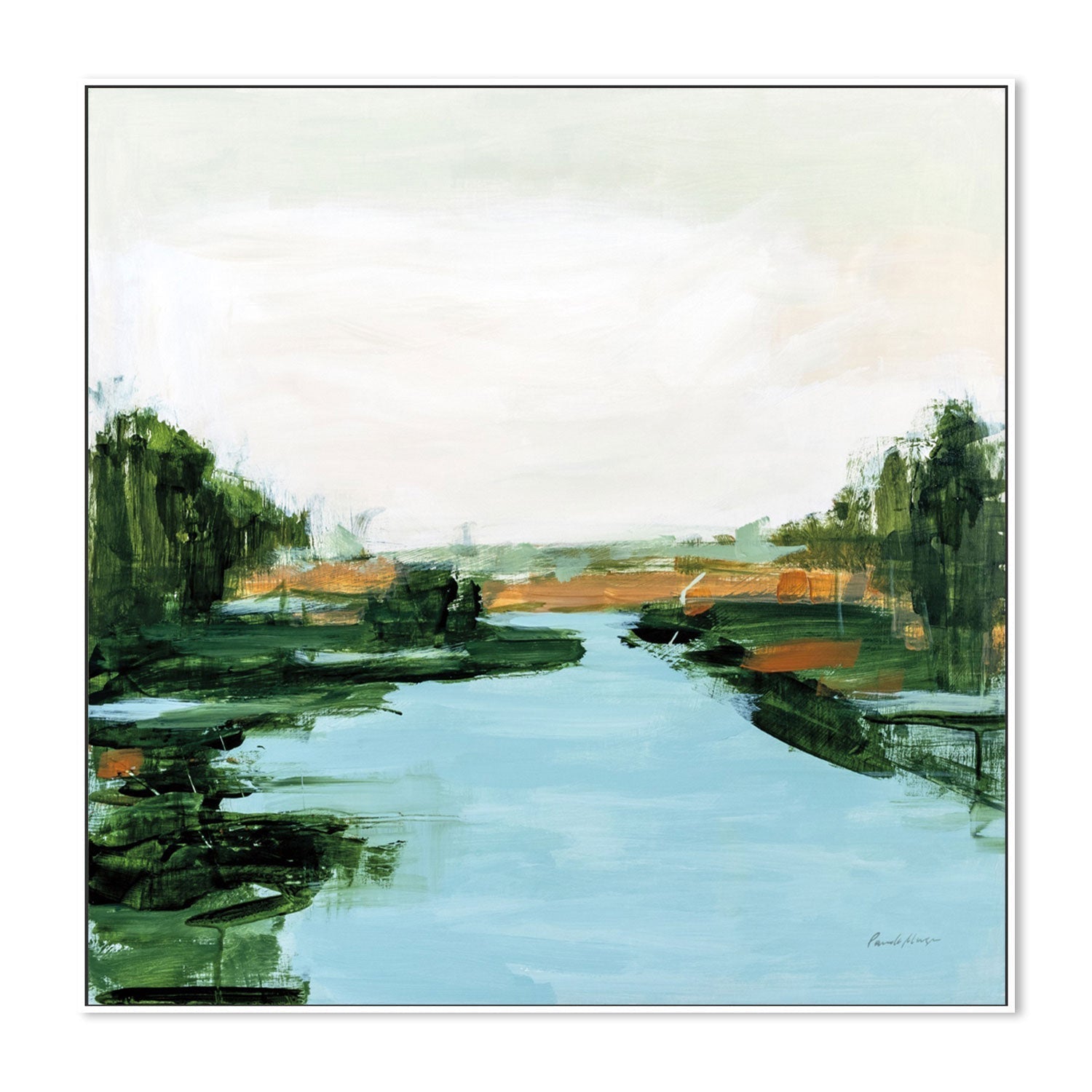 wall-art-print-canvas-poster-framed-River Flowing Through-by-Pamela Munger-Gioia Wall Art
