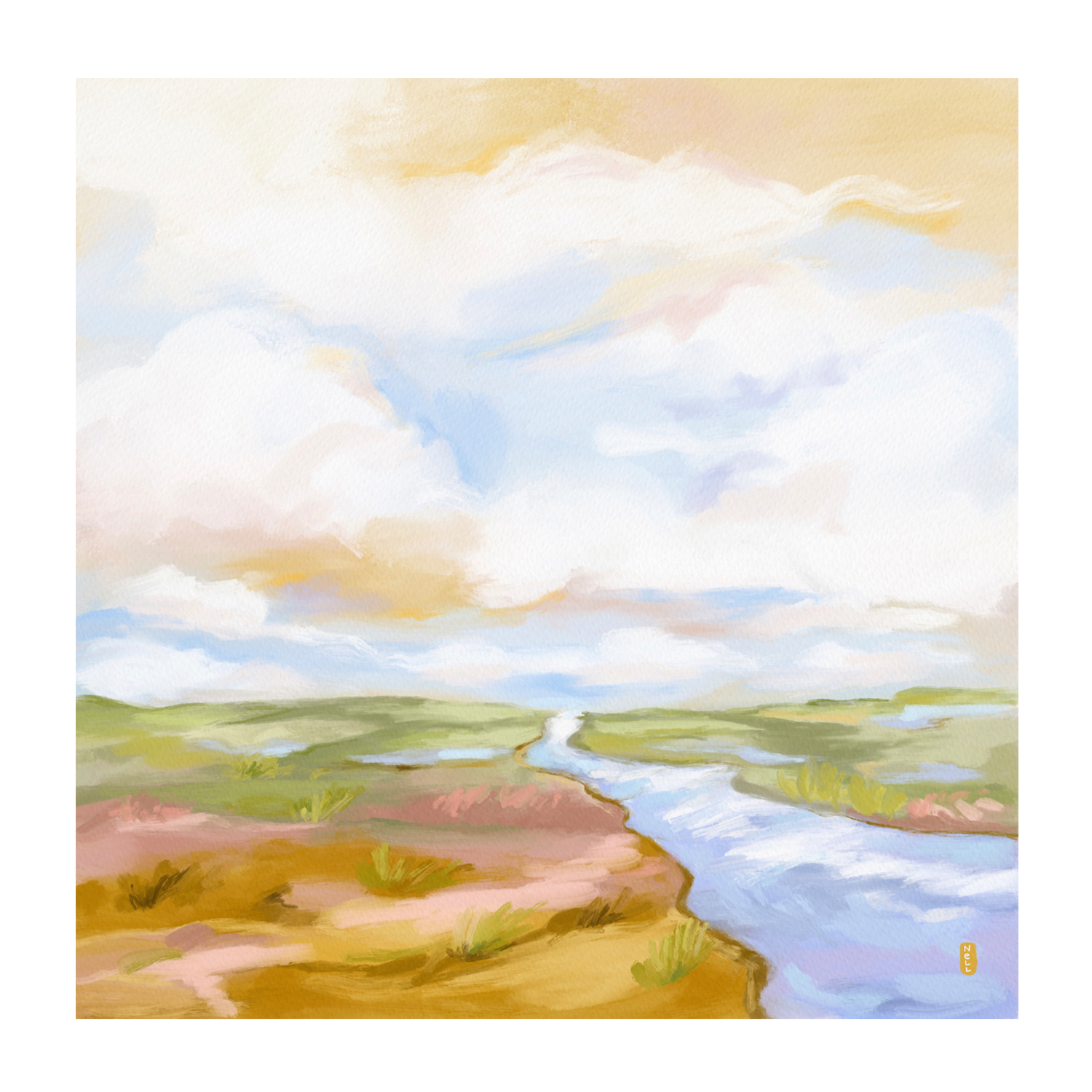 wall-art-print-canvas-poster-framed-River Of Dreams , By Lia Nell-GIOIA-WALL-ART