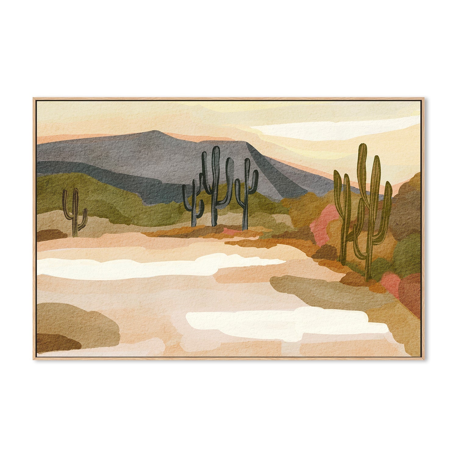 wall-art-print-canvas-poster-framed-Rocky Hill Landscape , By Nikita Jariwala-4