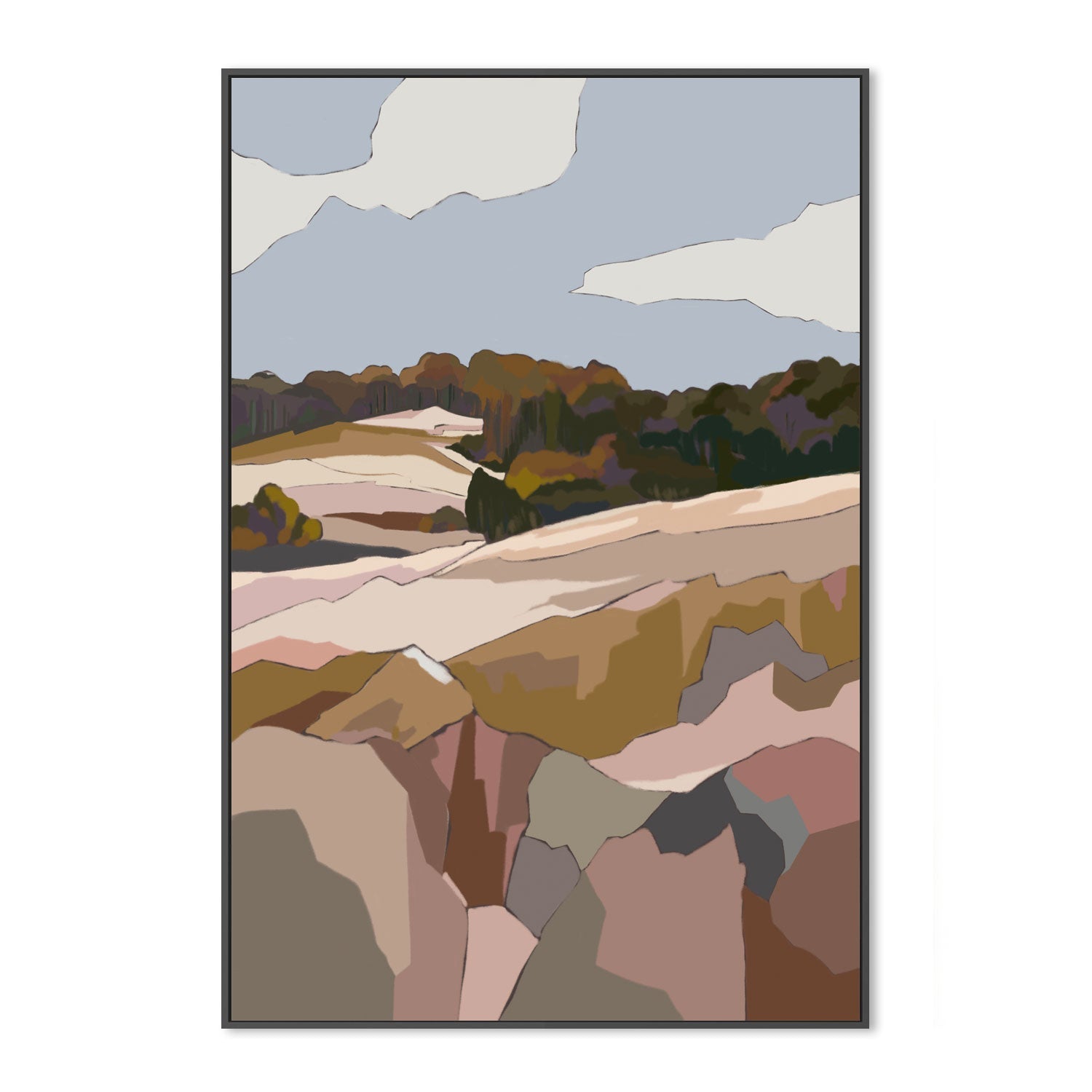 wall-art-print-canvas-poster-framed-Romaing Ridges , By Nikita Jariwala-GIOIA-WALL-ART