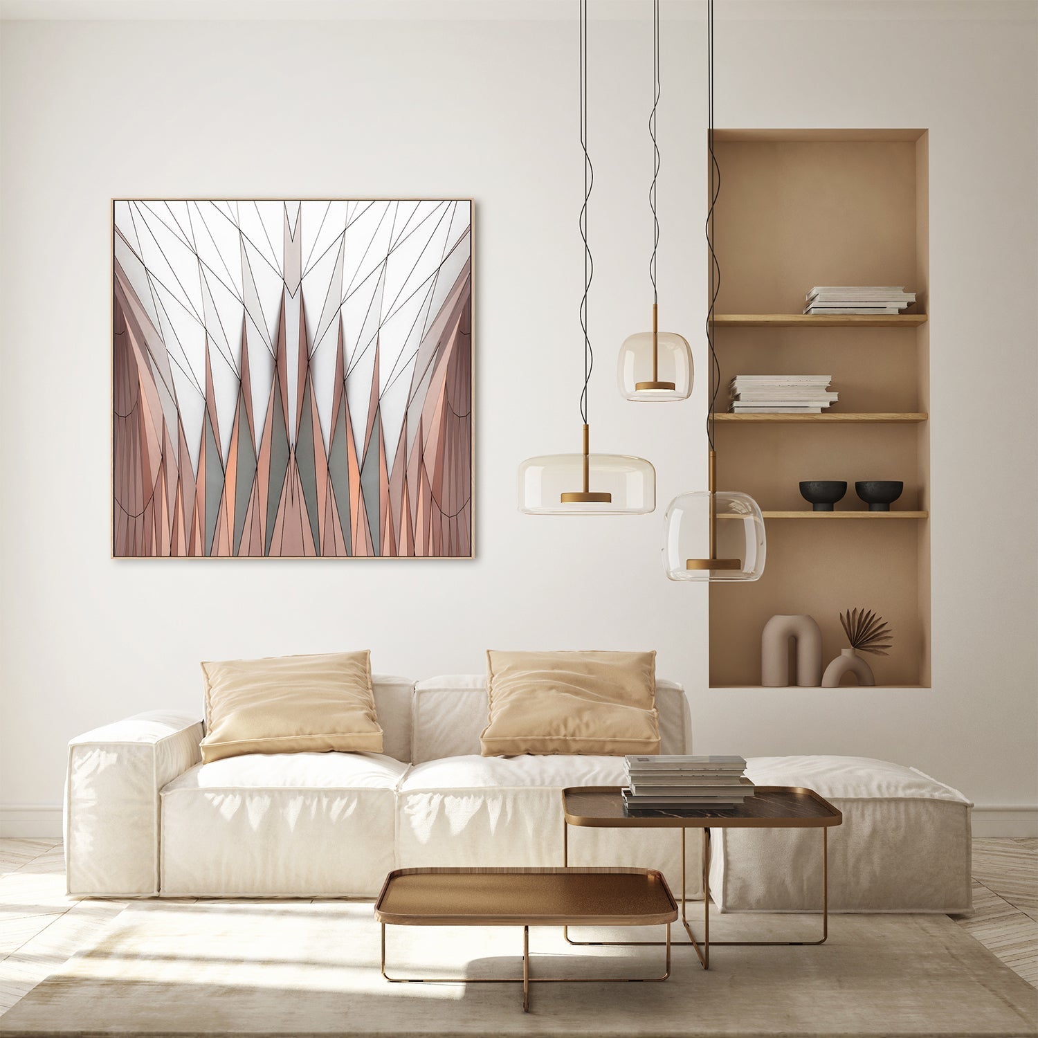 Rose Gold Abstract Geometry