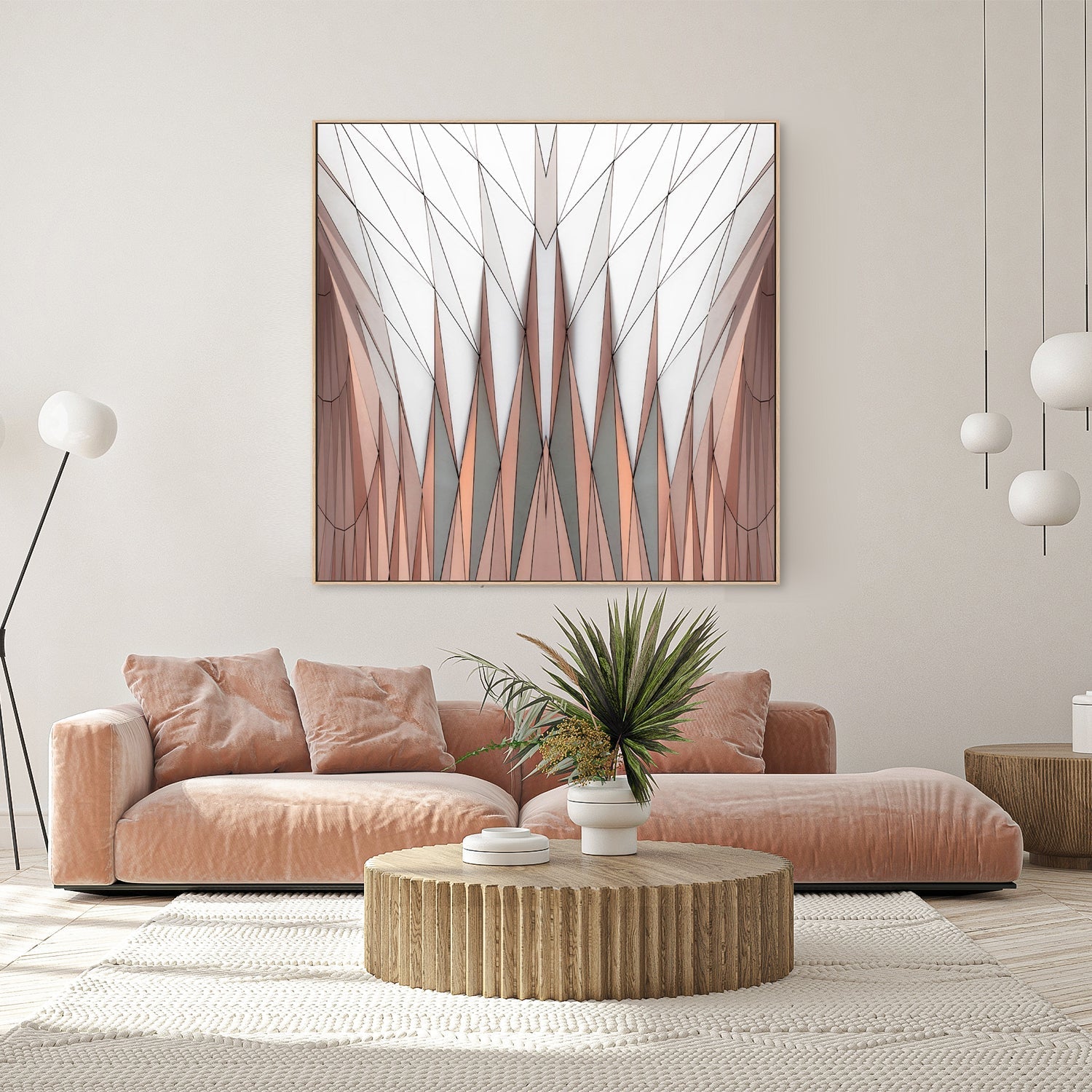 Rose Gold Abstract Geometry