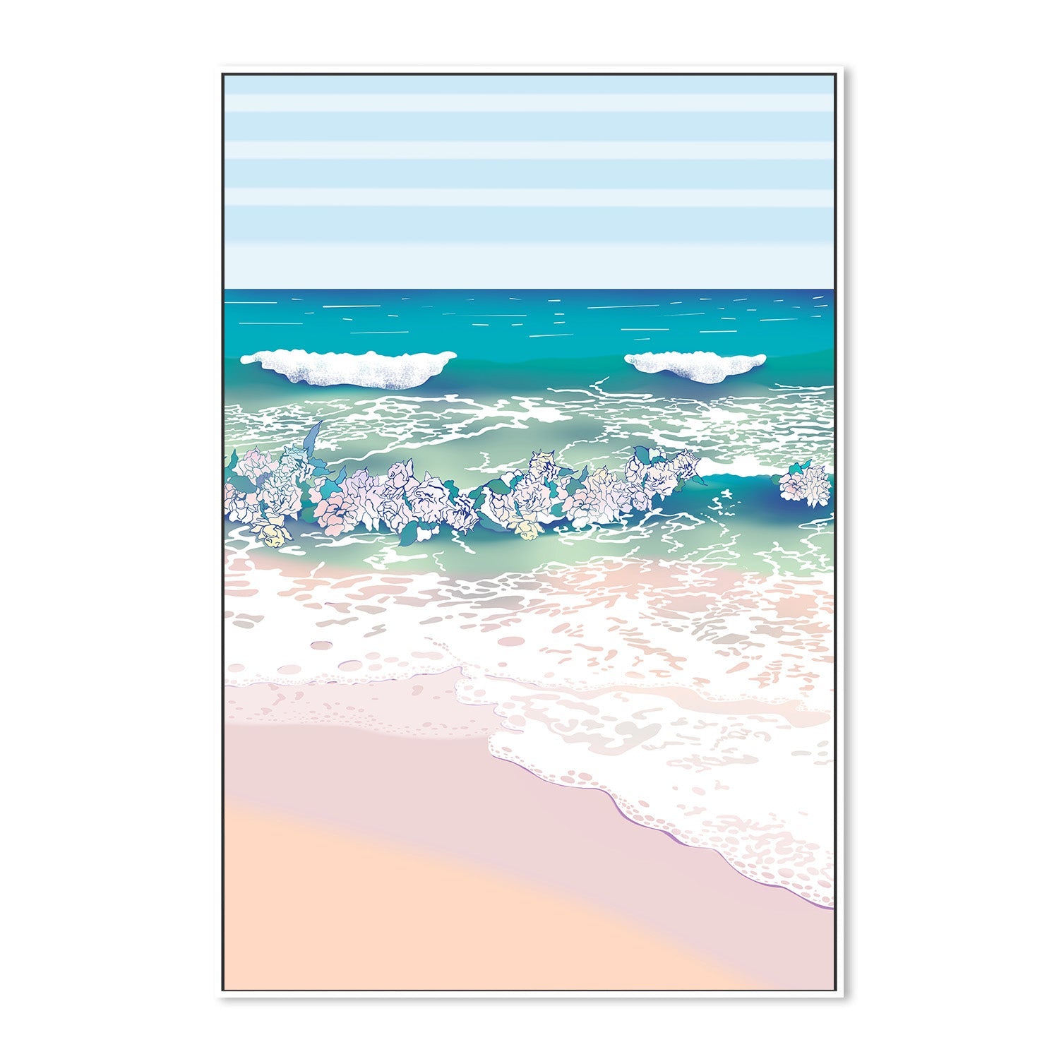 wall-art-print-canvas-poster-framed-Rose Surf , By Unratio-5