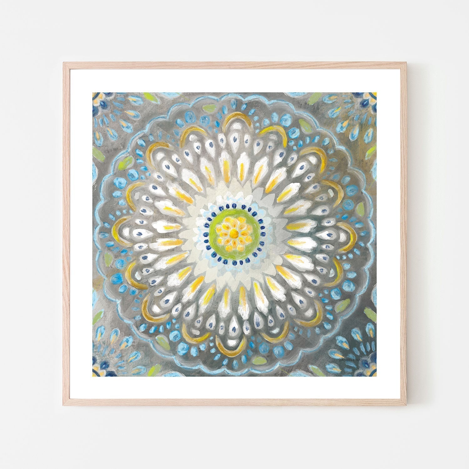 wall-art-print-canvas-poster-framed-Rosette Mandala , By Danhui Nai-GIOIA-WALL-ART