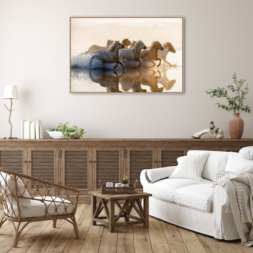 wall-art-print-canvas-poster-framed-Running Horses-by-Plus X Studio-Gioia Wall Art