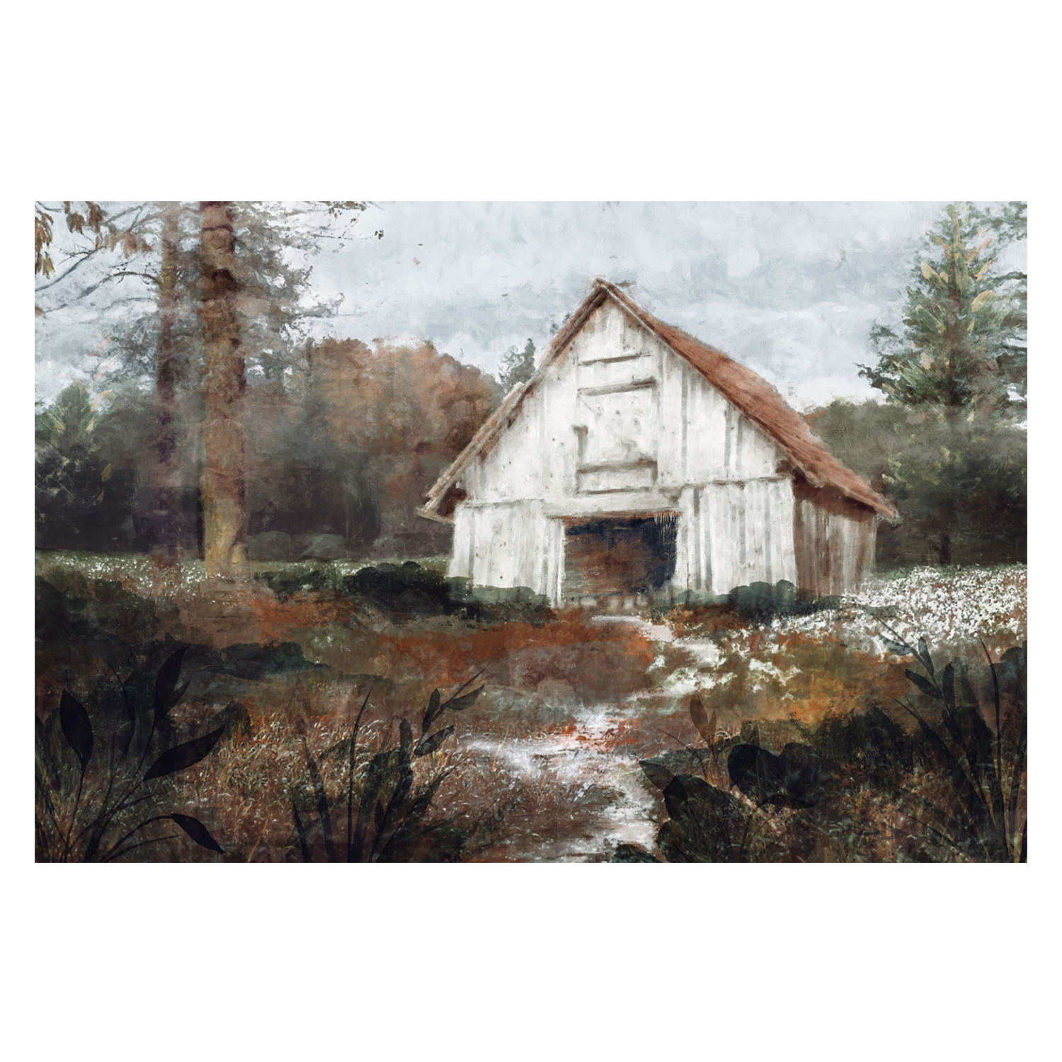 wall-art-print-canvas-poster-framed-Rusted Hearth Barn, Style B , By Nina Blue-1