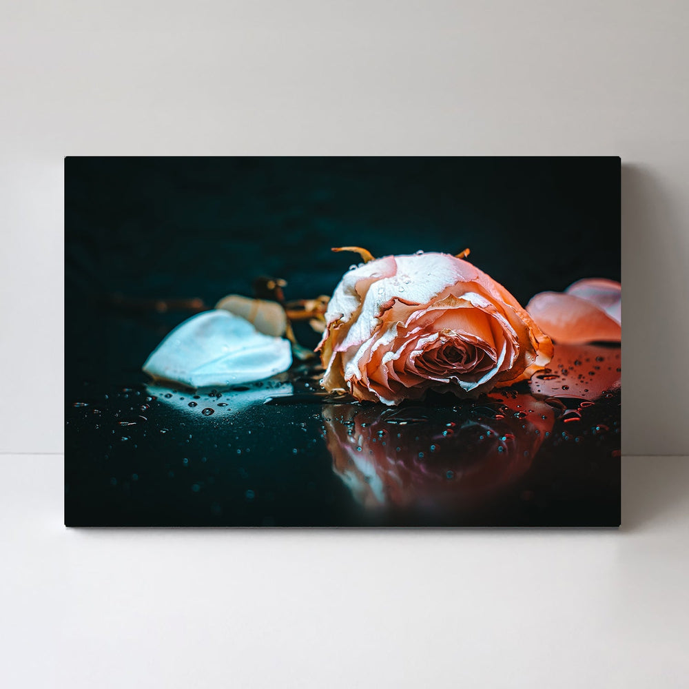 Sad Rose, by Yahia Alsharif-Framed-Canvas-Print-Poster-Gioia Wall Art