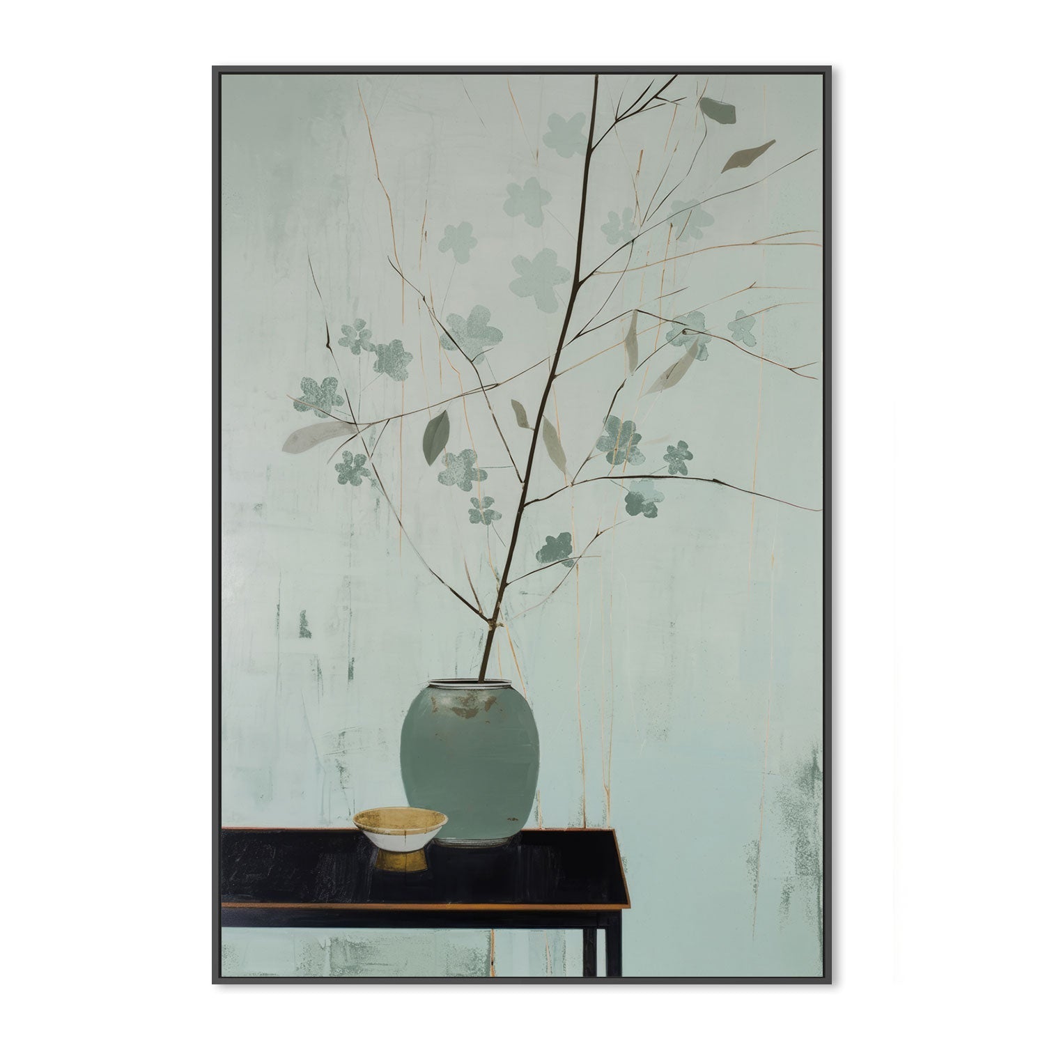 wall-art-print-canvas-poster-framed-Sage Green Vase , By Treechild-GIOIA-WALL-ART