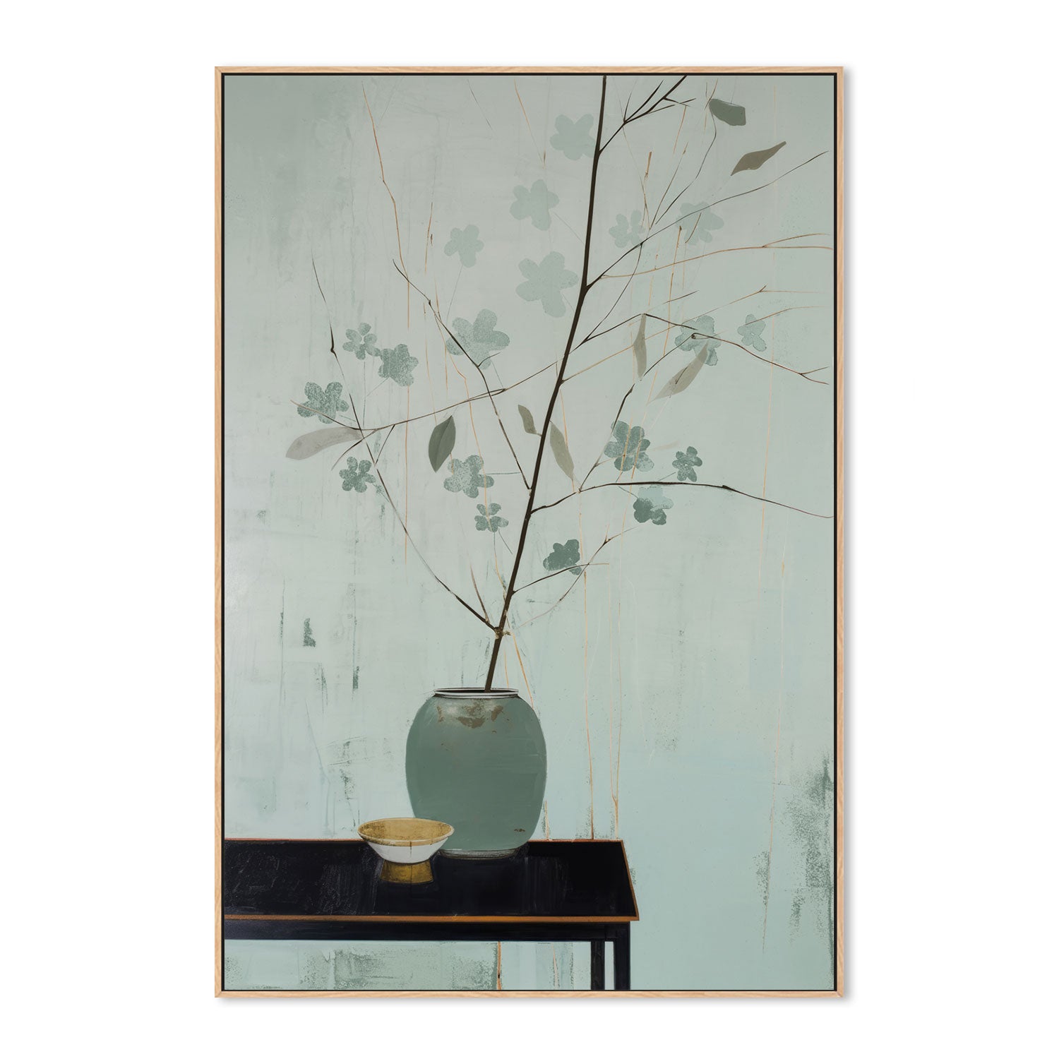 wall-art-print-canvas-poster-framed-Sage Green Vase , By Treechild-GIOIA-WALL-ART