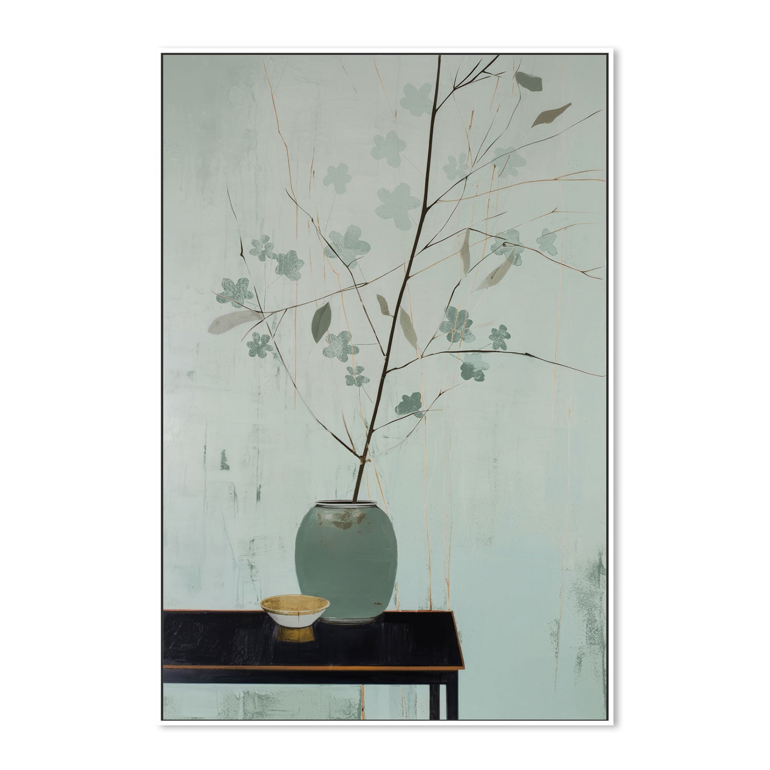wall-art-print-canvas-poster-framed-Sage Green Vase , By Treechild-GIOIA-WALL-ART