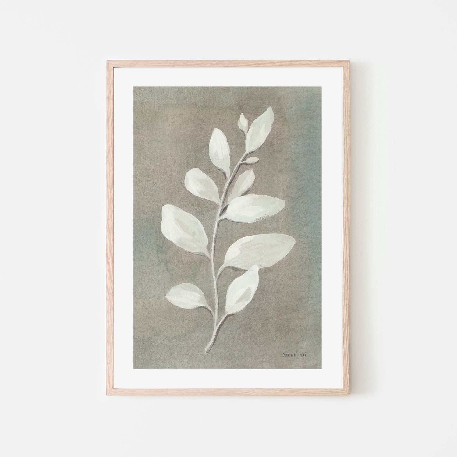 wall-art-print-canvas-poster-framed-Sage Leaves, Gray-by-Danhui Nai-Gioia Wall Art