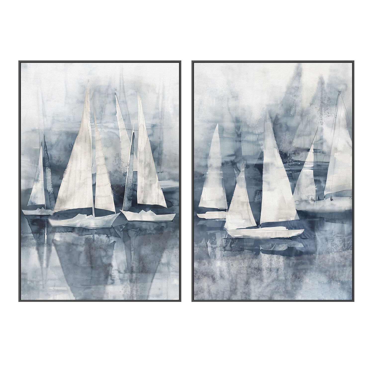 wall-art-print-canvas-poster-framed-Sail The Sea, Style B & C, Set Of 2 , By Nina Blue , By Nina Blue-3