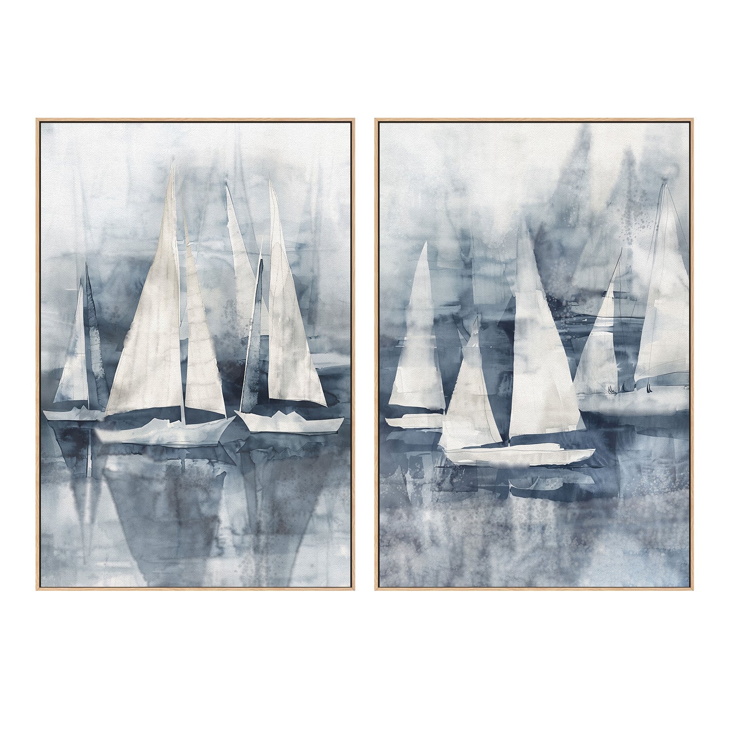 wall-art-print-canvas-poster-framed-Sail The Sea, Style B & C, Set Of 2 , By Nina Blue , By Nina Blue-4