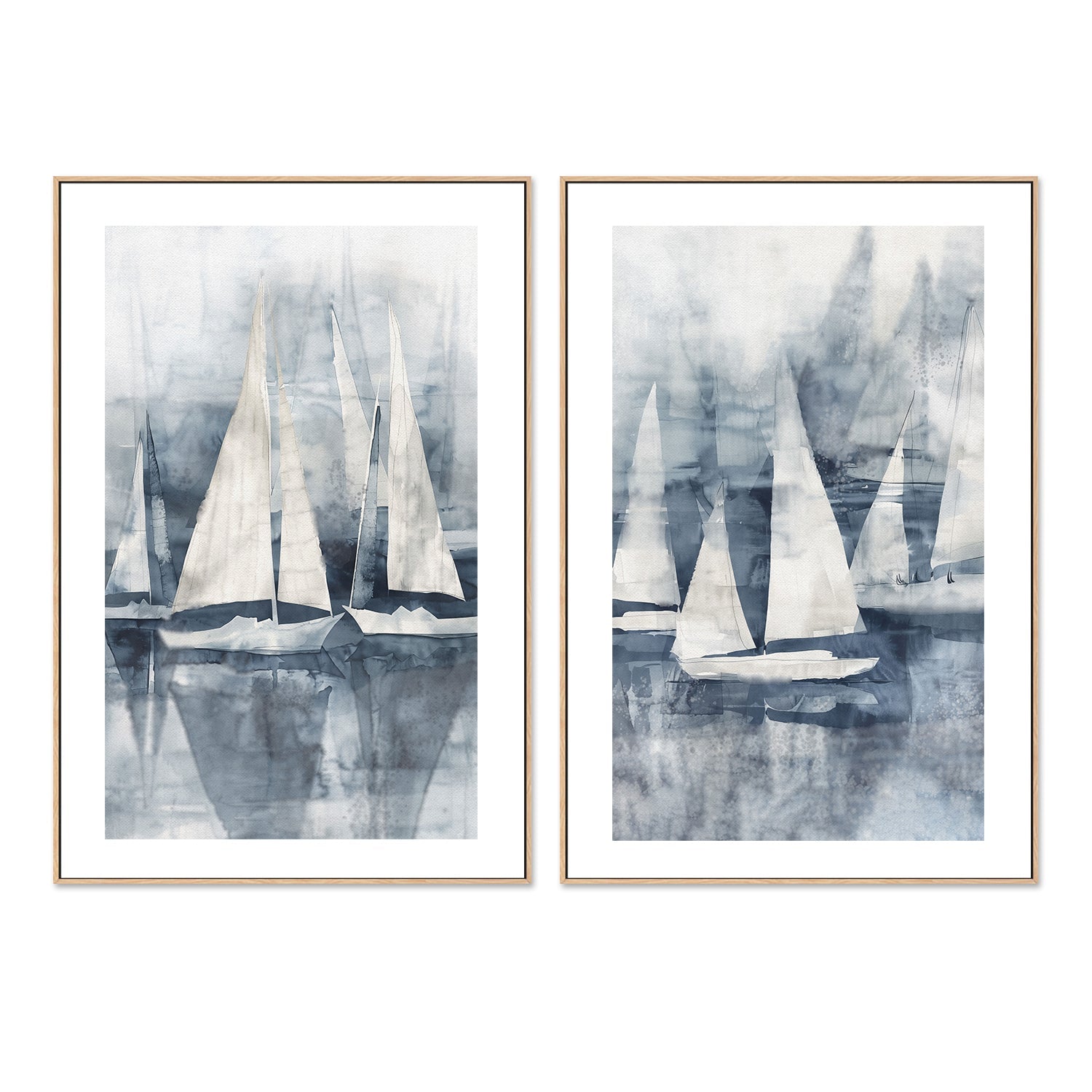 wall-art-print-canvas-poster-framed-Sail The Sea, Style B & C, Set Of 2 , By Nina Blue , By Nina Blue-6