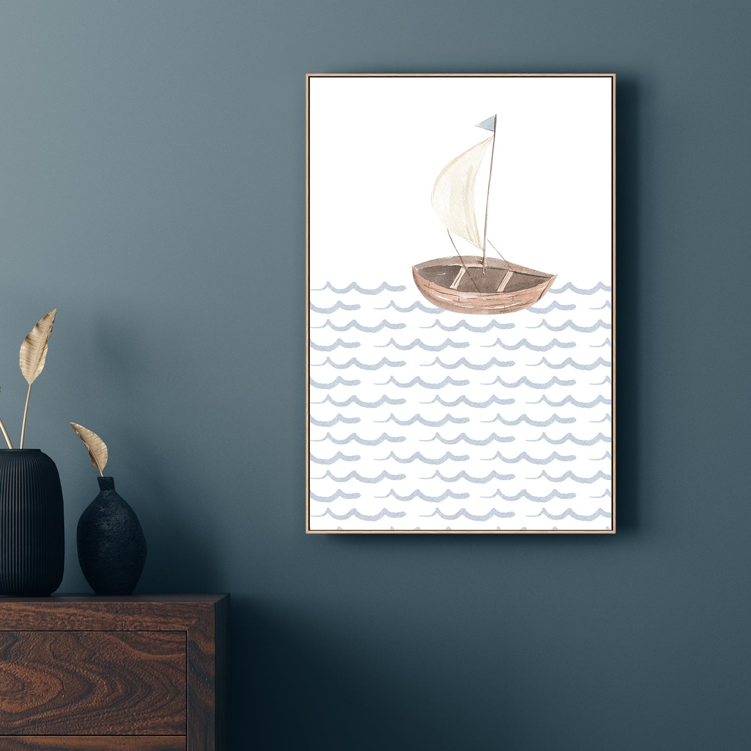 wall-art-print-canvas-poster-framed-Sailboat , By At Viv Home Prints-2