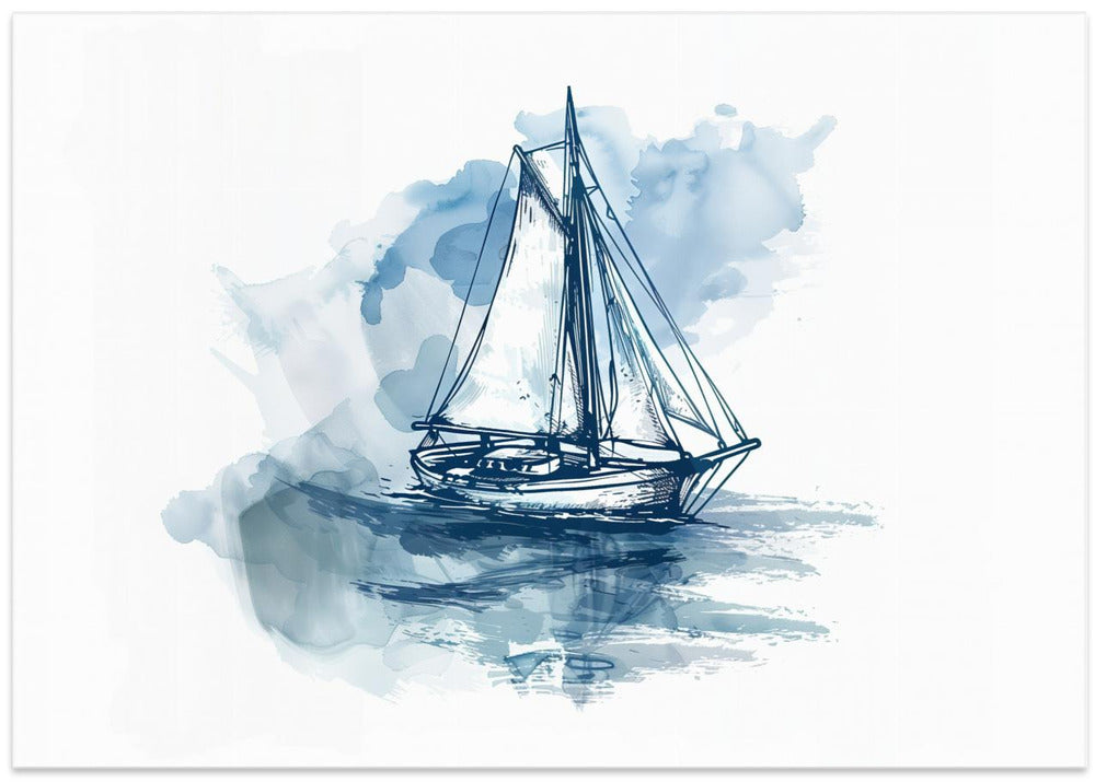 wall-art-print-canvas-poster-framed-Sailboat , By Jolly and Dash-1