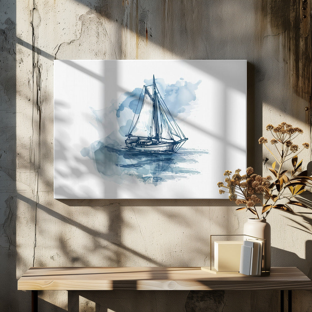 wall-art-print-canvas-poster-framed-Sailboat , By Jolly and Dash-2