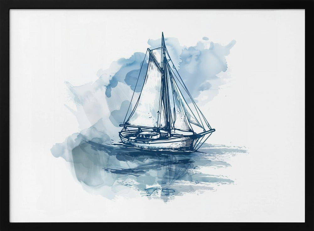 wall-art-print-canvas-poster-framed-Sailboat , By Jolly and Dash-3