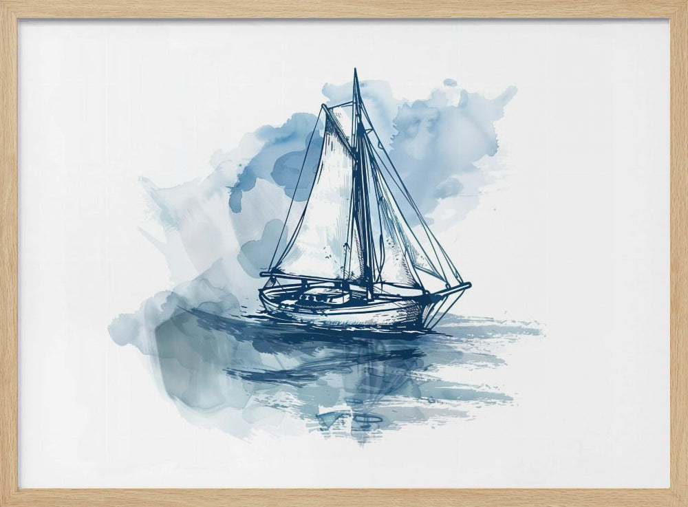 wall-art-print-canvas-poster-framed-Sailboat , By Jolly and Dash-4