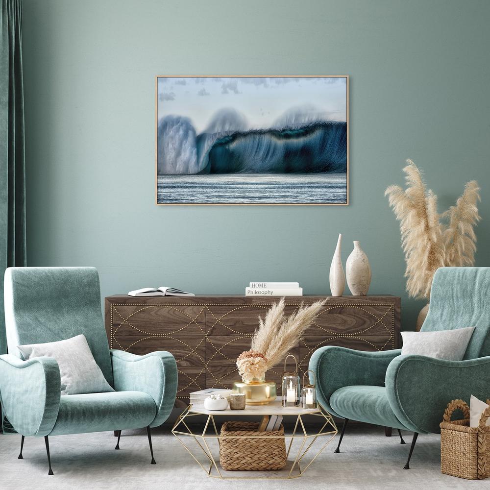 Salt Water Wall, by Mathilde Guillemot-Framed-Canvas-Print-Poster-Gioia Wall Art
