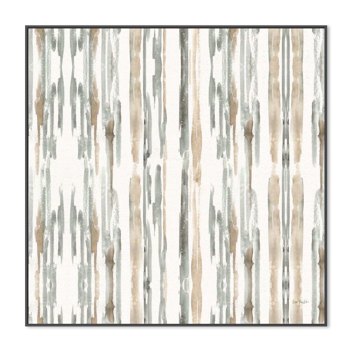 wall-art-print-canvas-poster-framed-Sand And Sea Gold Stripes , By Lisa Audit-GIOIA-WALL-ART