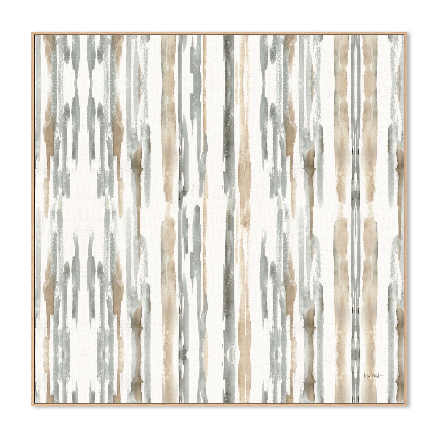 wall-art-print-canvas-poster-framed-Sand And Sea Gold Stripes , By Lisa Audit-GIOIA-WALL-ART