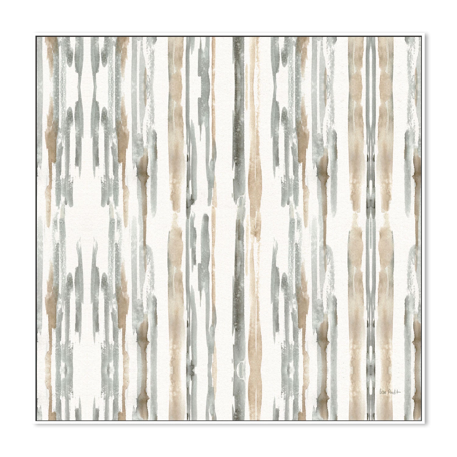 wall-art-print-canvas-poster-framed-Sand And Sea Gold Stripes , By Lisa Audit-GIOIA-WALL-ART