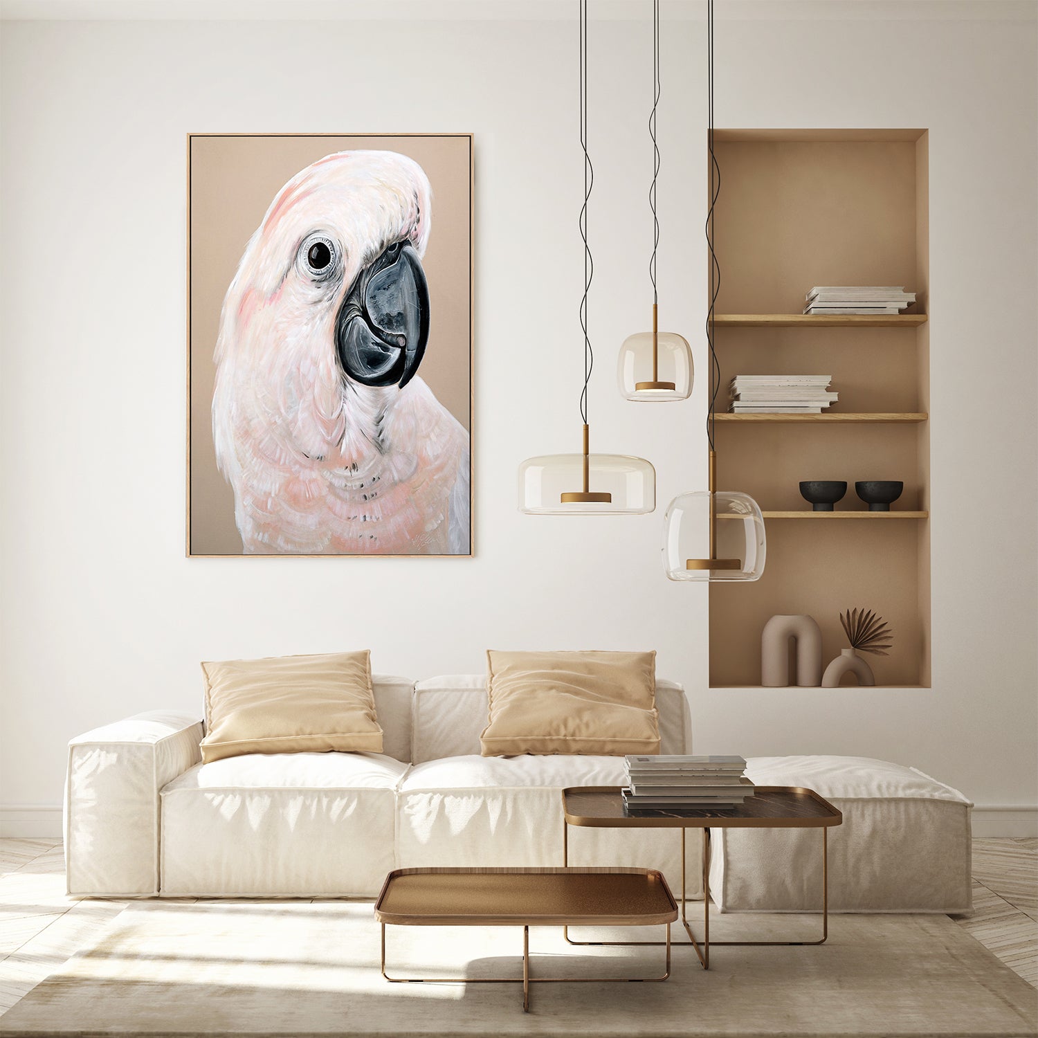 wall-art-print-canvas-poster-framed-Sand Cockatoo , By Heylie Morris-GIOIA-WALL-ART