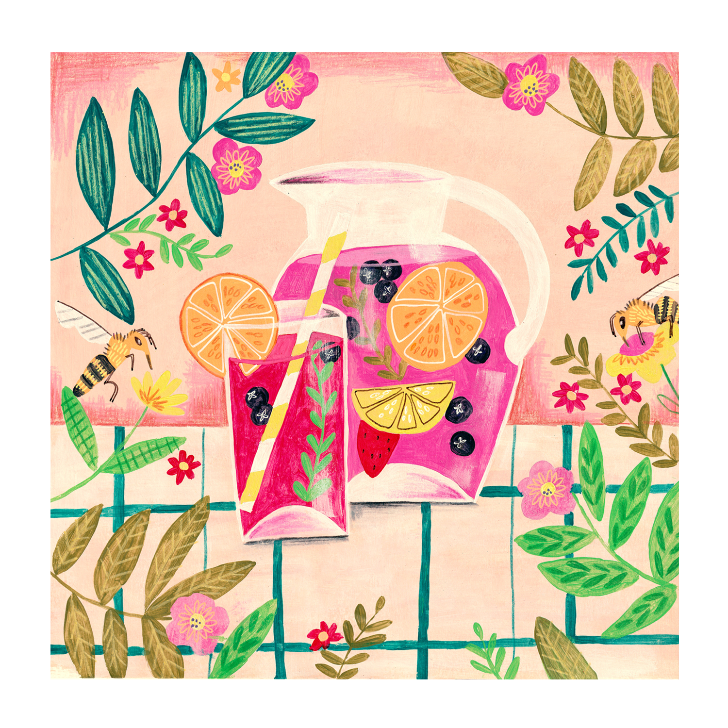 wall-art-print-canvas-poster-framed-Sangria Summer-1