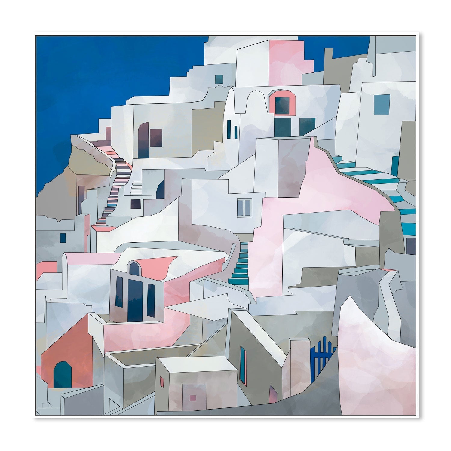 wall-art-print-canvas-poster-framed-Santorini, Style A , By Ana Rut Bre-5