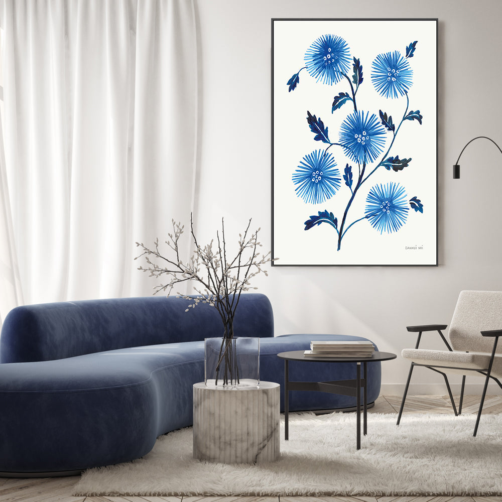 wall-art-print-canvas-poster-framed-Saphire Blue Flowers, Style A , By Danhui Nai-GIOIA-WALL-ART