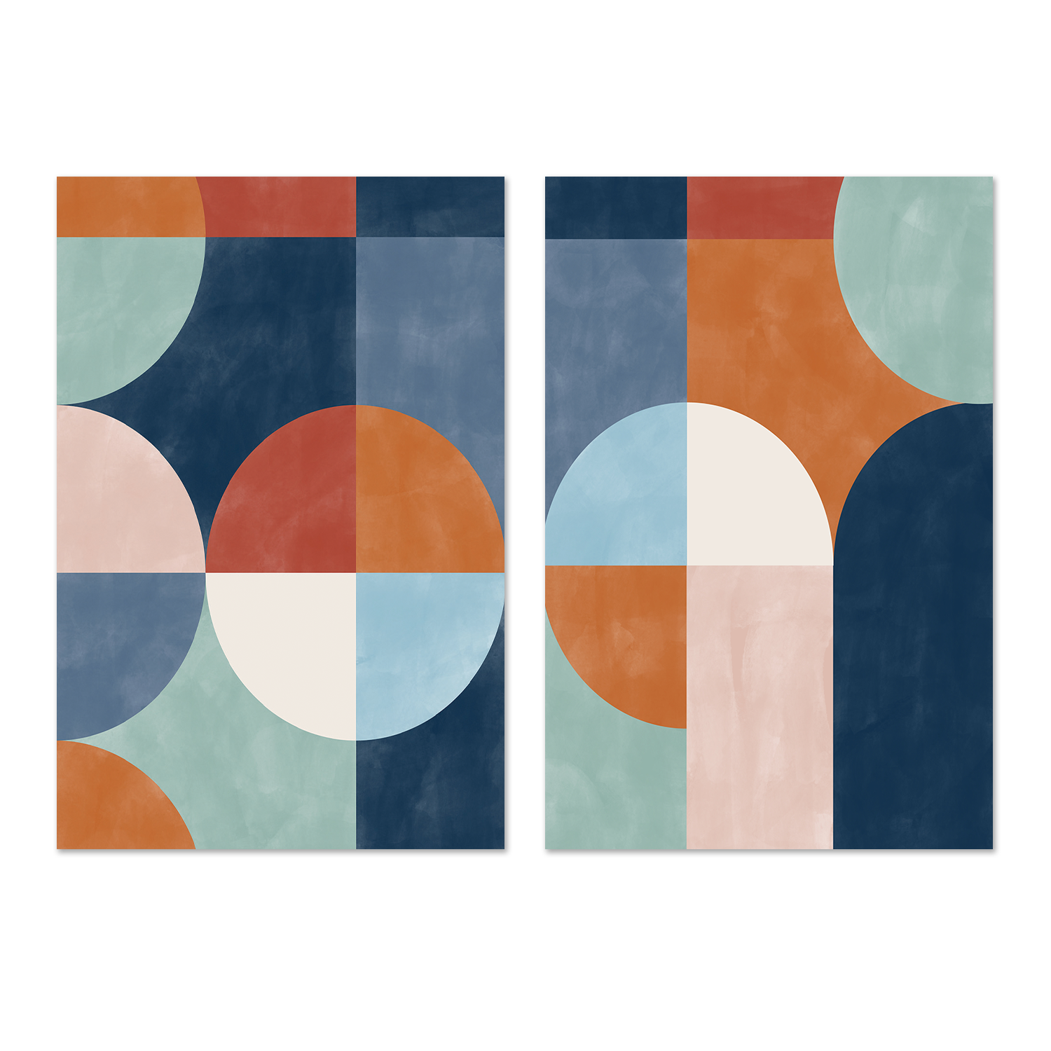 wall-art-print-canvas-poster-framed-Sapphire And Sunset, Style A & B, Set Of 2 , By Elena Ristova-GIOIA-WALL-ART