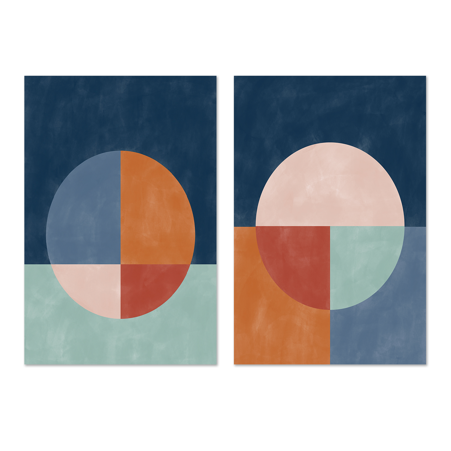 wall-art-print-canvas-poster-framed-Sapphire And Sunset, Style C & E, Set Of 2 , By Elena Ristova-GIOIA-WALL-ART