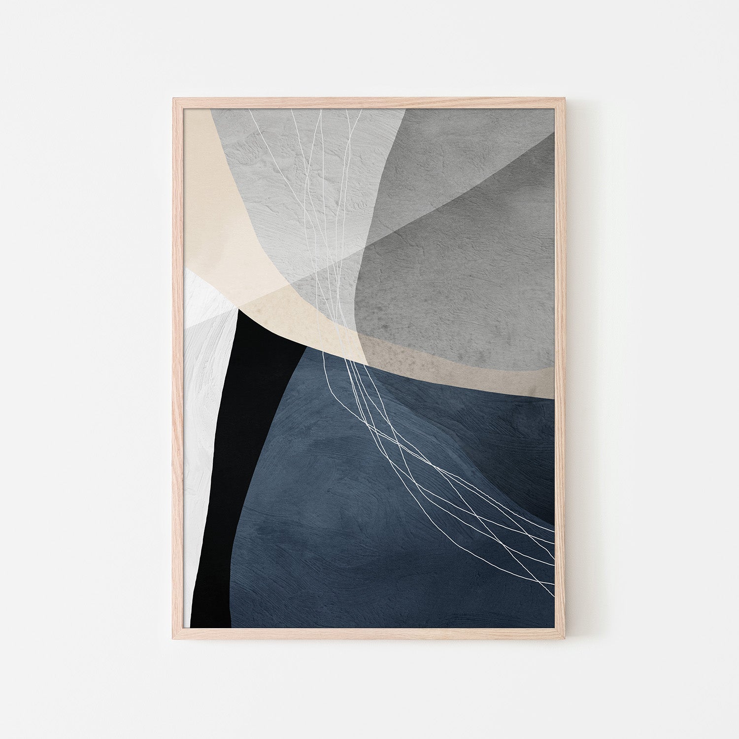 wall-art-print-canvas-poster-framed-Sapphire Elegance, Style A-6