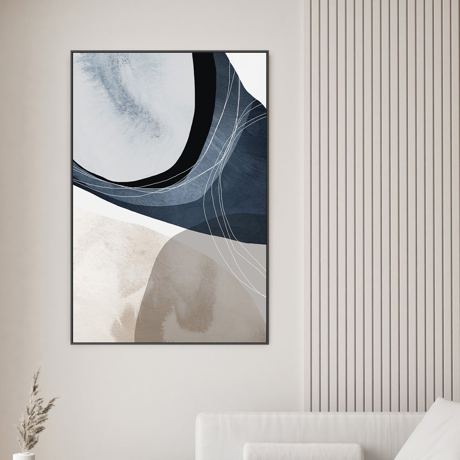 wall-art-print-canvas-poster-framed-Sapphire Elegance, Style C-2