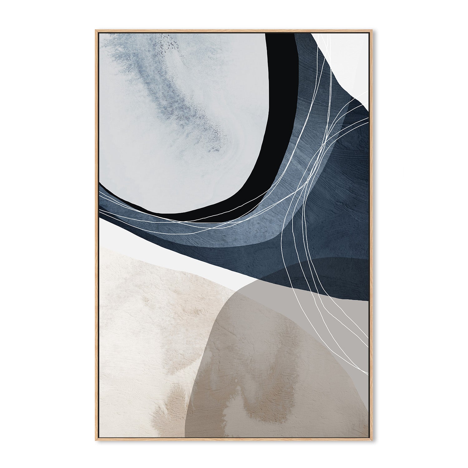 wall-art-print-canvas-poster-framed-Sapphire Elegance, Style C-4