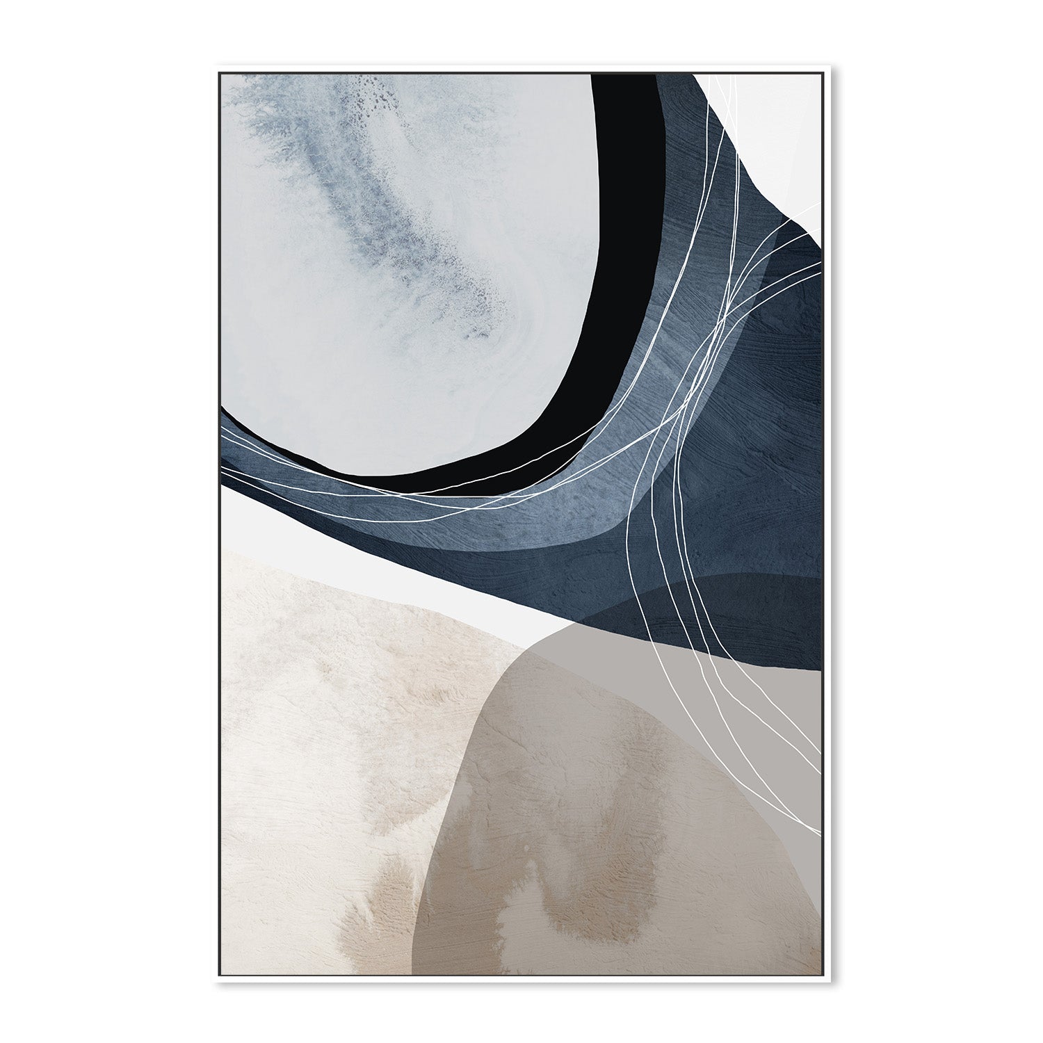 wall-art-print-canvas-poster-framed-Sapphire Elegance, Style C-5