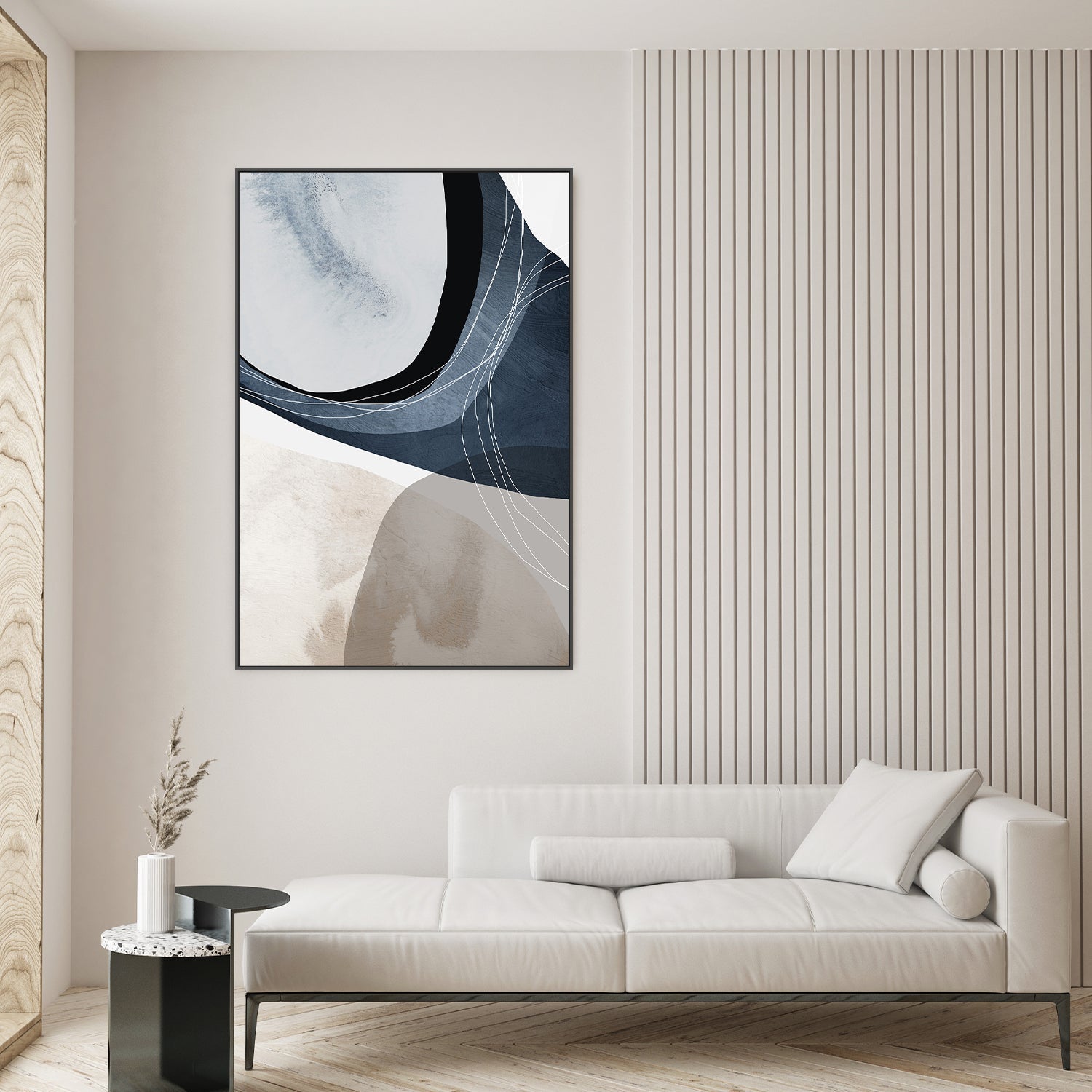 wall-art-print-canvas-poster-framed-Sapphire Elegance, Style C-9