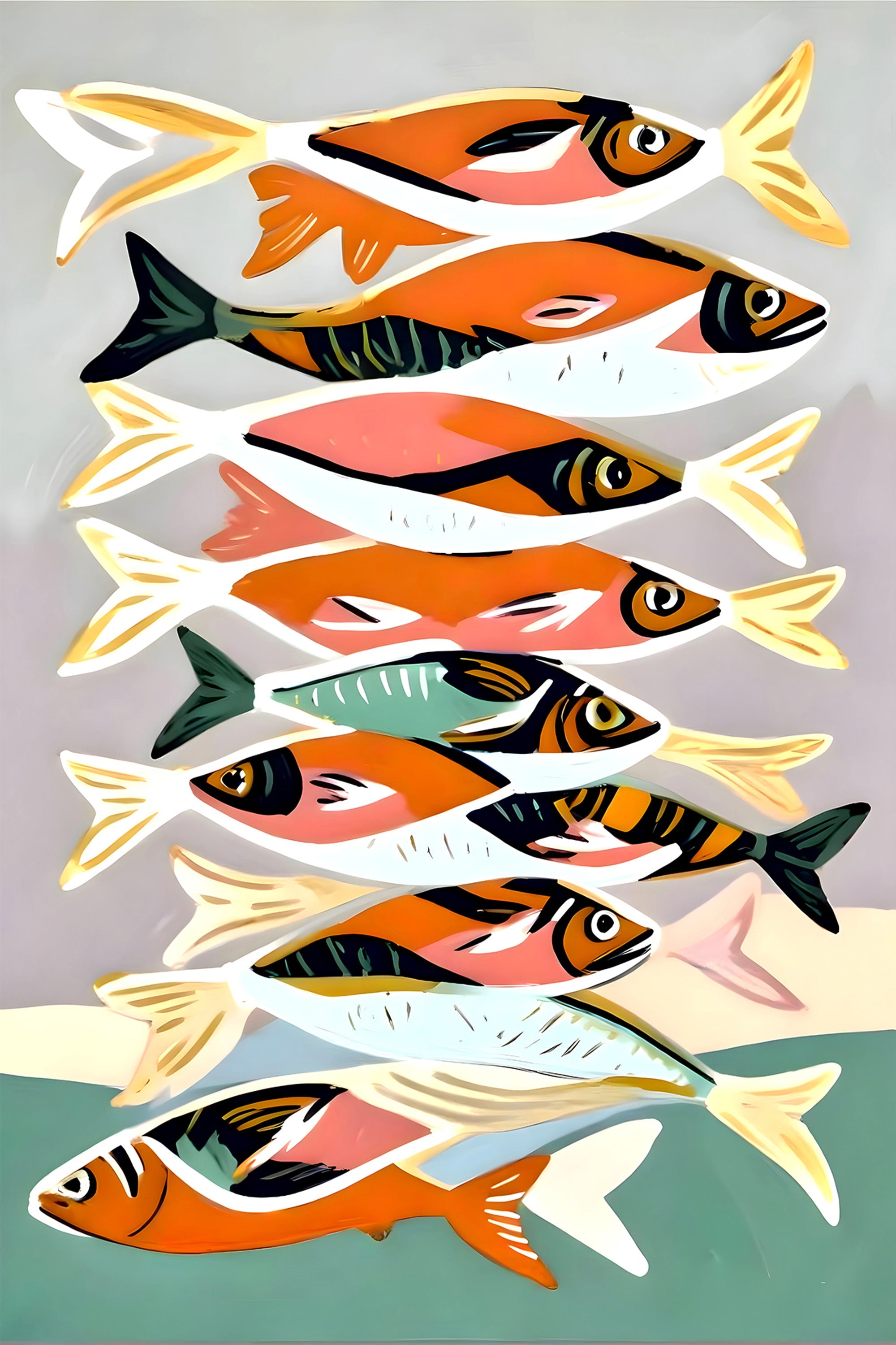wall-art-print-canvas-poster-framed-Sardines, Style B-1