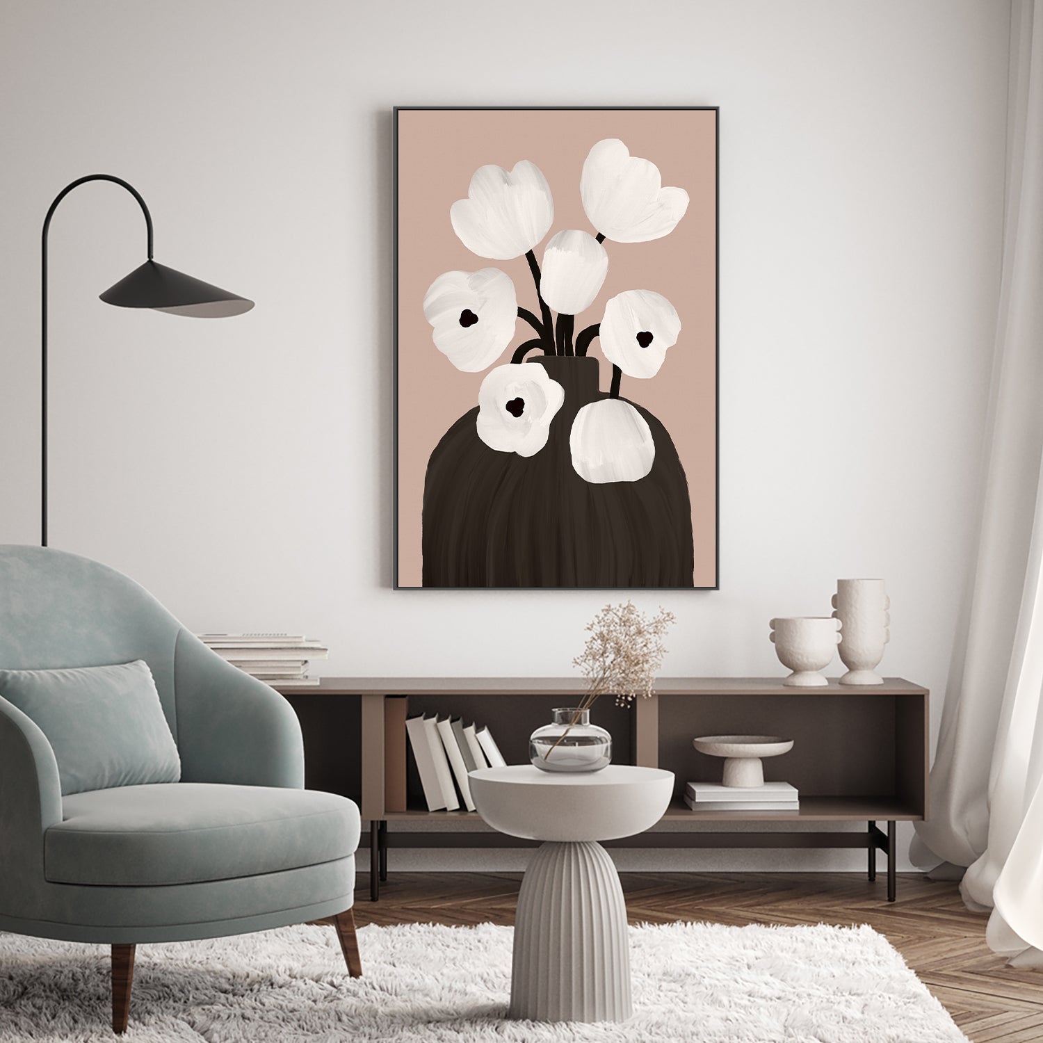 wall-art-print-canvas-poster-framed-Scandi Botanical, Style C-7