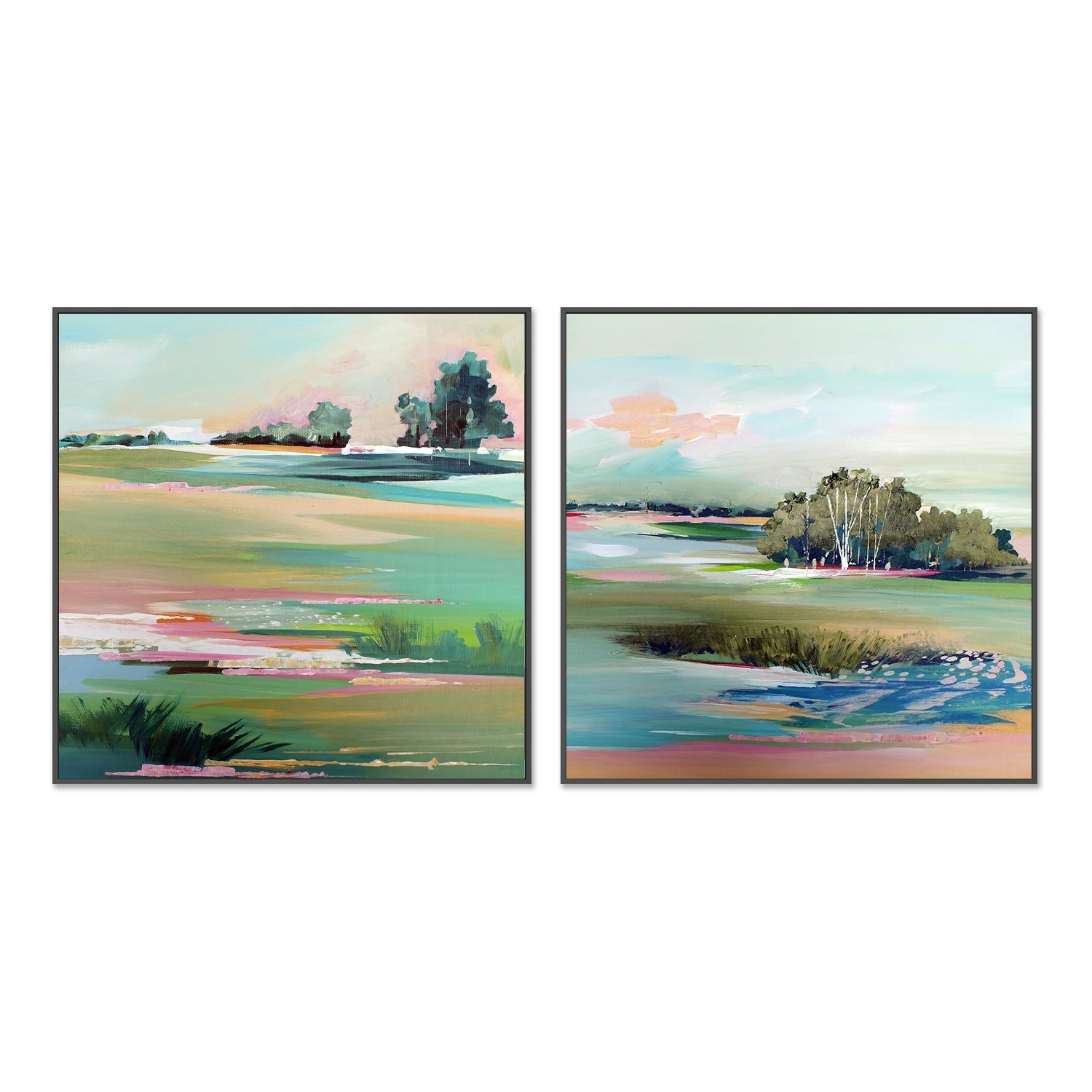 wall-art-print-canvas-poster-framed-Scenery, Style B & C, Set Of 2 , By Amelia Aveline-3