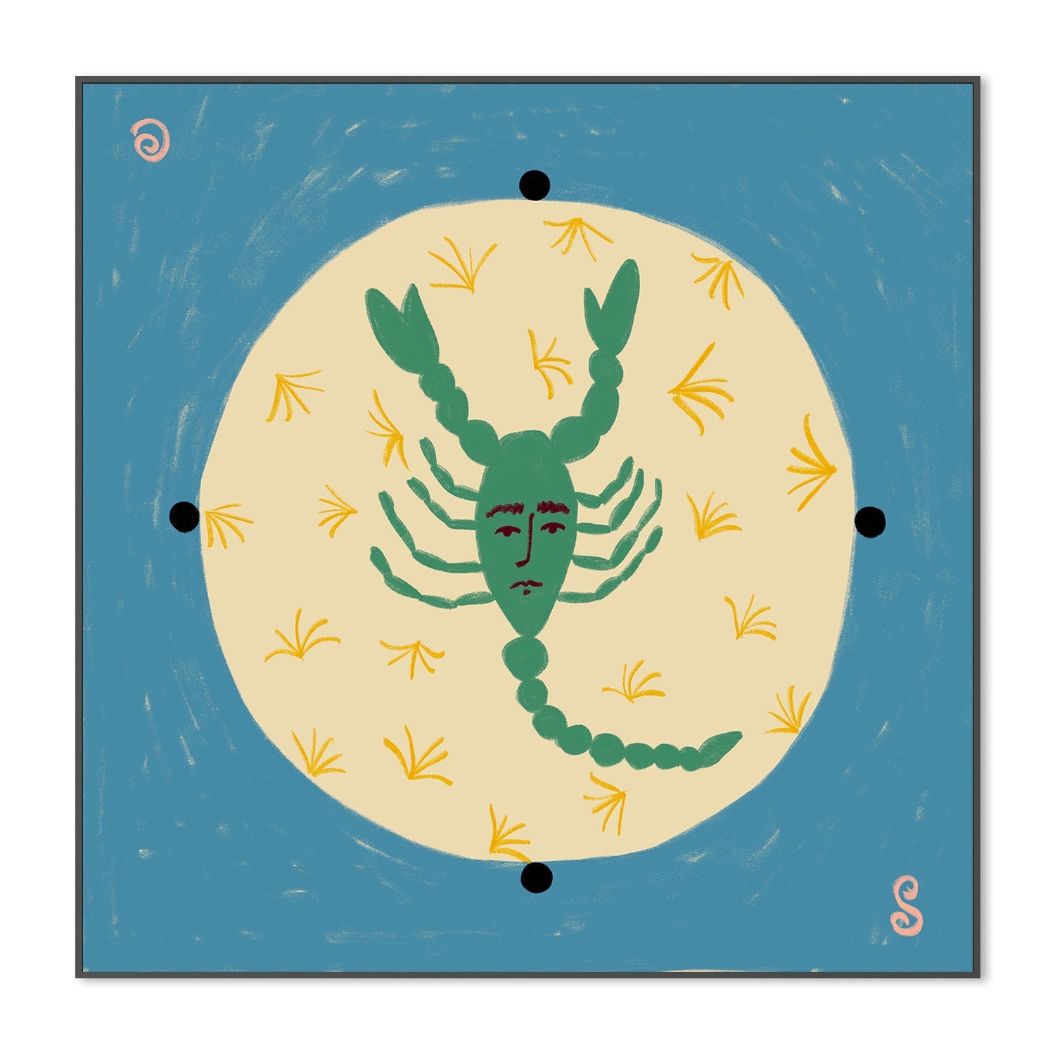 wall-art-print-canvas-poster-framed-Scorpion With A Human Face-3