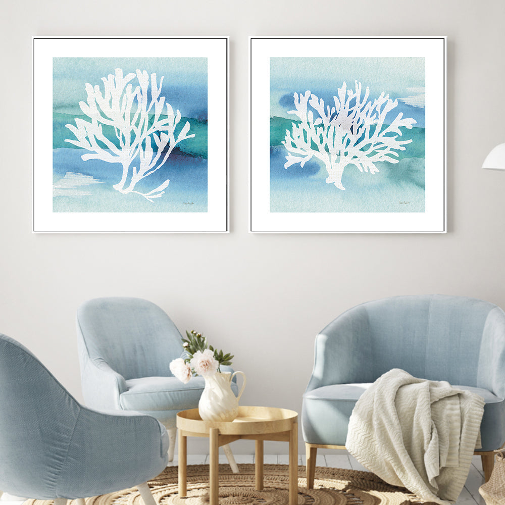 wall-art-print-canvas-poster-framed-Sea Life Coral, Style A & B, Set Of 2 , By Lisa Audit-GIOIA-WALL-ART