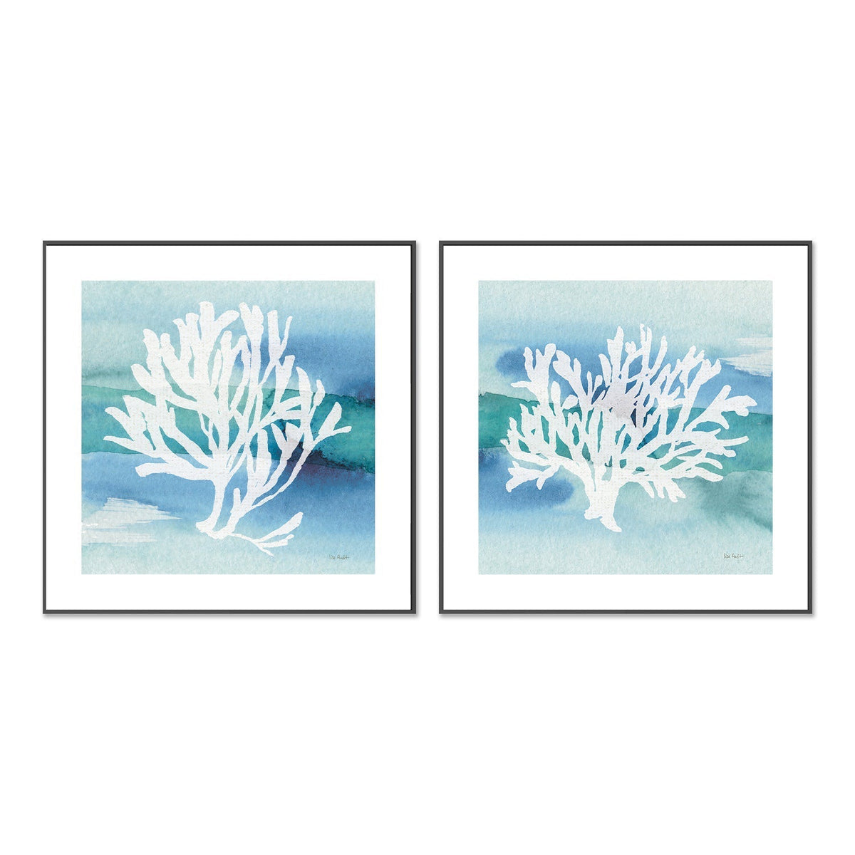 wall-art-print-canvas-poster-framed-Sea Life Coral, Style A & B, Set Of 2 , By Lisa Audit-GIOIA-WALL-ART