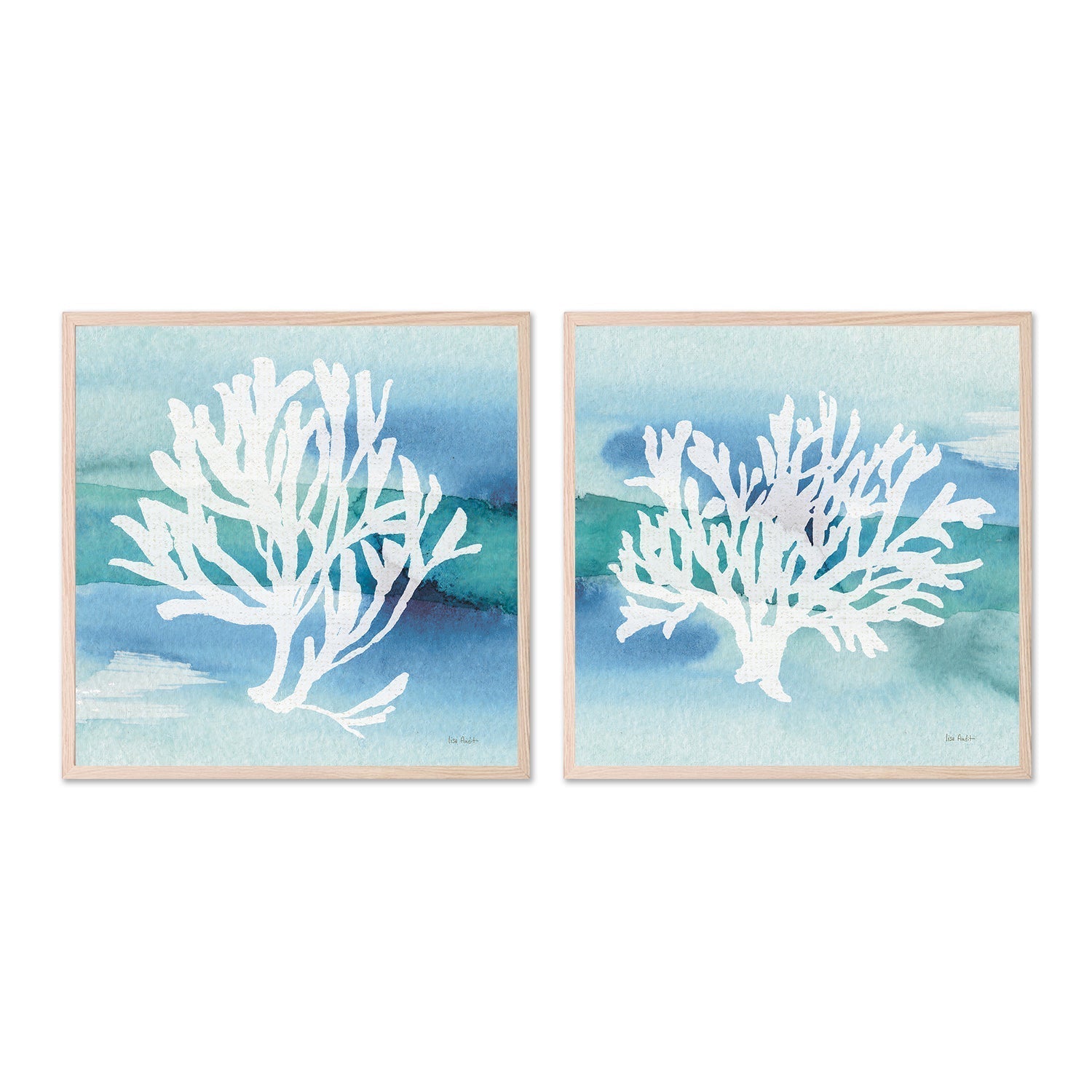 wall-art-print-canvas-poster-framed-Sea Life Coral, Style A & B, Set Of 2 , By Lisa Audit-GIOIA-WALL-ART