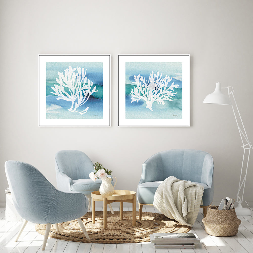 wall-art-print-canvas-poster-framed-Sea Life Coral, Style A & B, Set Of 2 , By Lisa Audit-GIOIA-WALL-ART