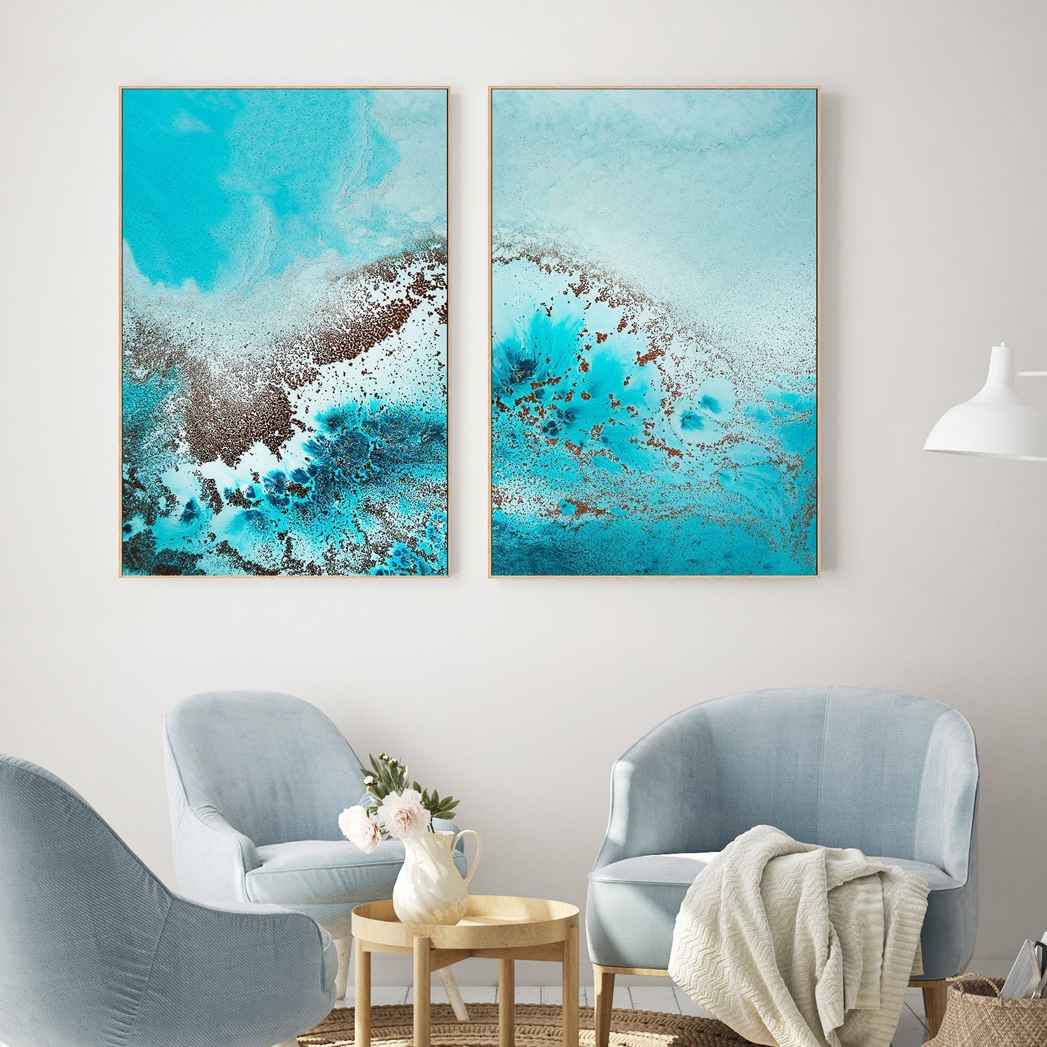 wall-art-print-canvas-poster-framed-Sea Life, Style A & B, Set Of 2 , By Petra Meikle-2