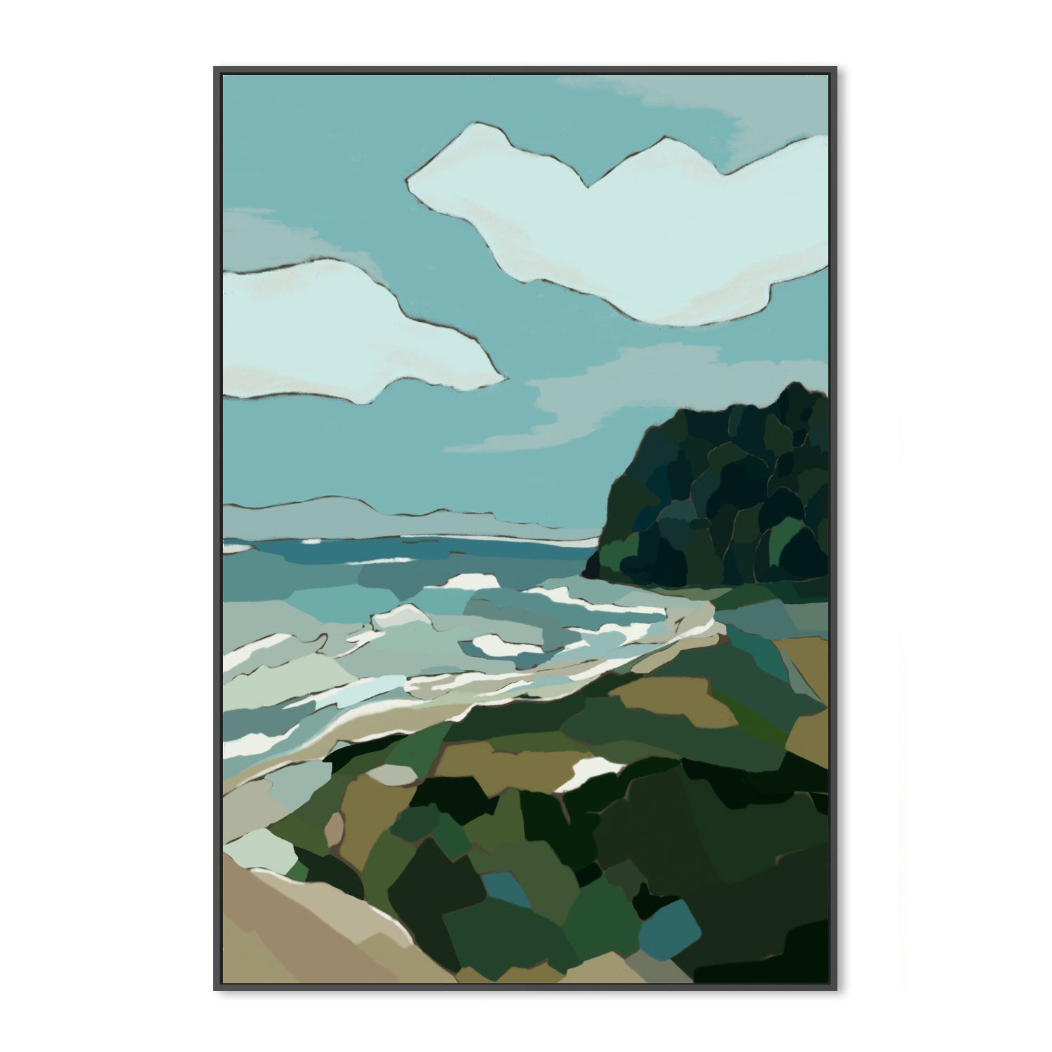 wall-art-print-canvas-poster-framed-Seashore Splendour , By Nikita Jariwala-GIOIA-WALL-ART