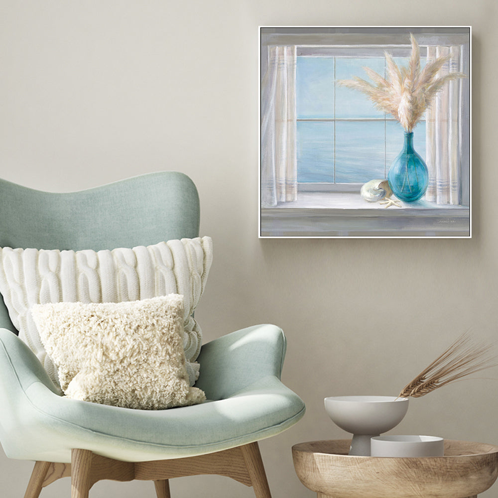 wall-art-print-canvas-poster-framed-Seaside Cottage View Shell-by-Danhui Nai-Gioia Wall Art
